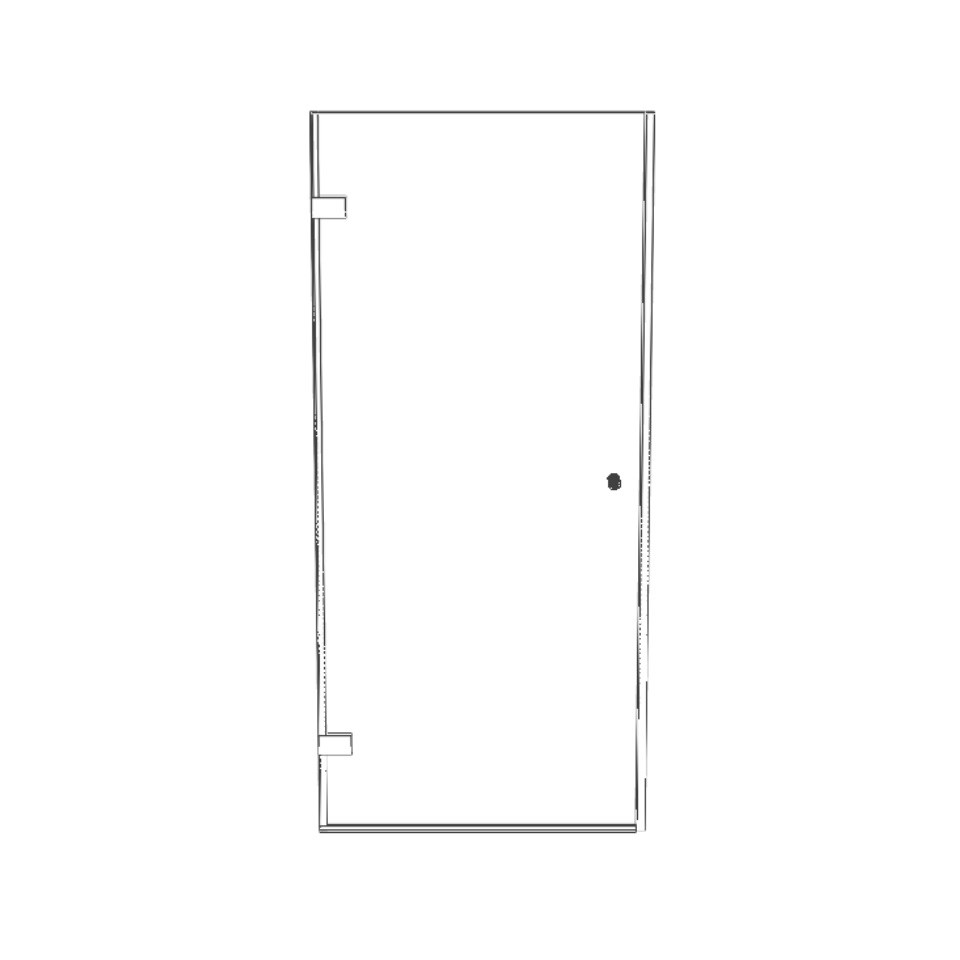 Дверь распашная в душевую PDR2.2 610х1970